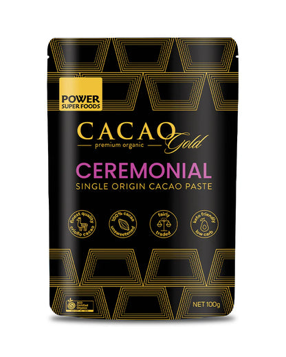 Cacao Gold Ceremonial Cacao Paste - Certified Organic